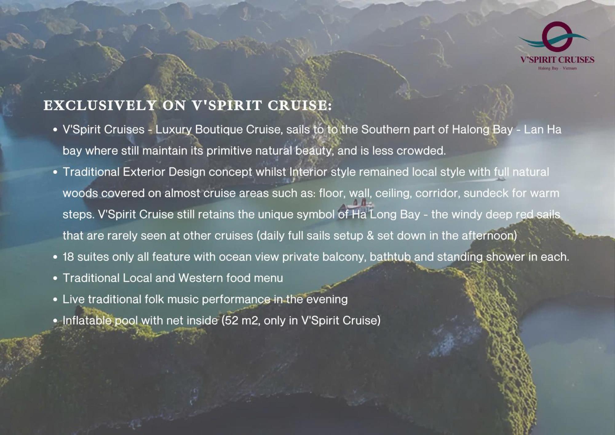 Hotel V'Spirit Cruise Hạ Long Exterior foto